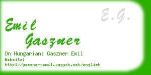 emil gaszner business card